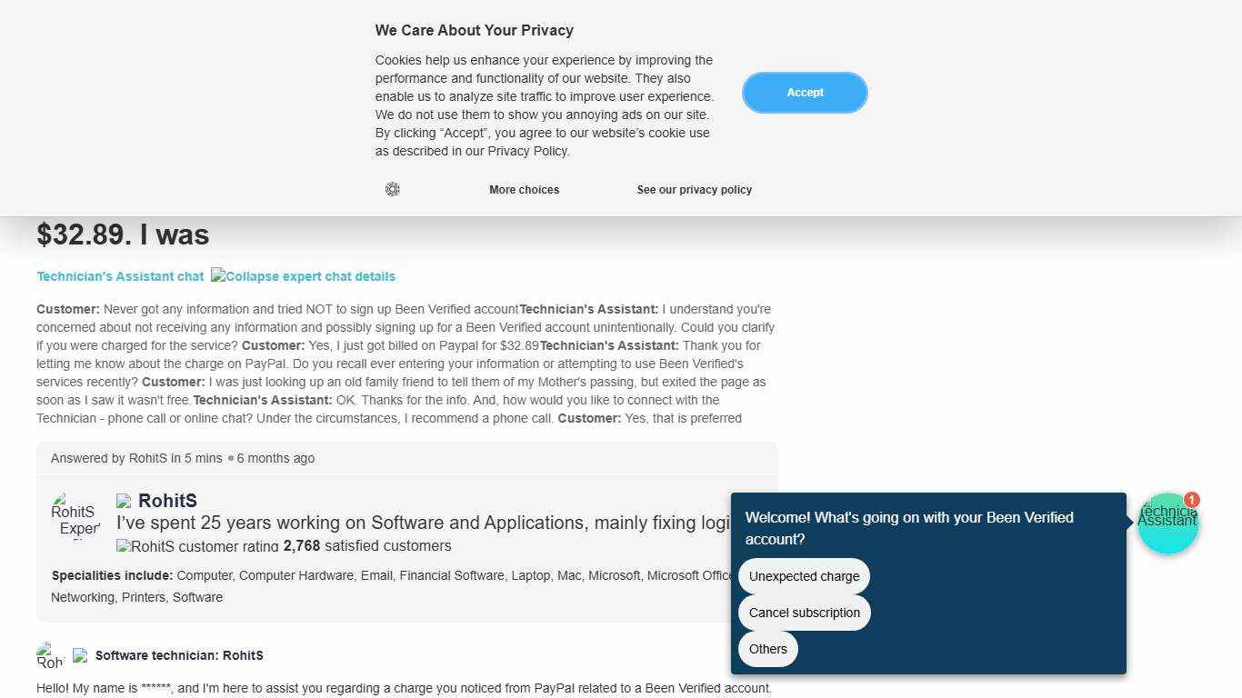 Q&A: Unexpected Charge from BeenVerified - Help!