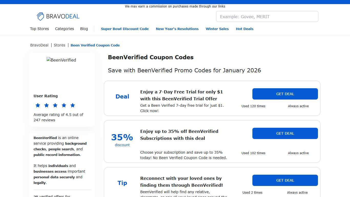 35% Off Been Verified Coupon Code January 2026